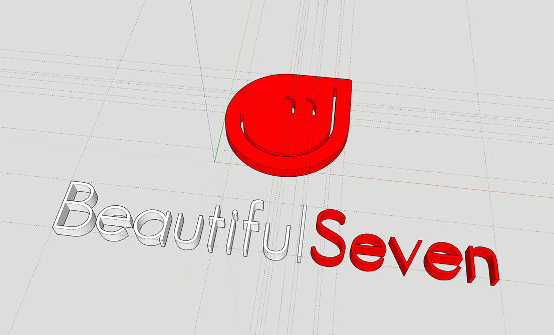 Logo 3D de Beautiful Seven